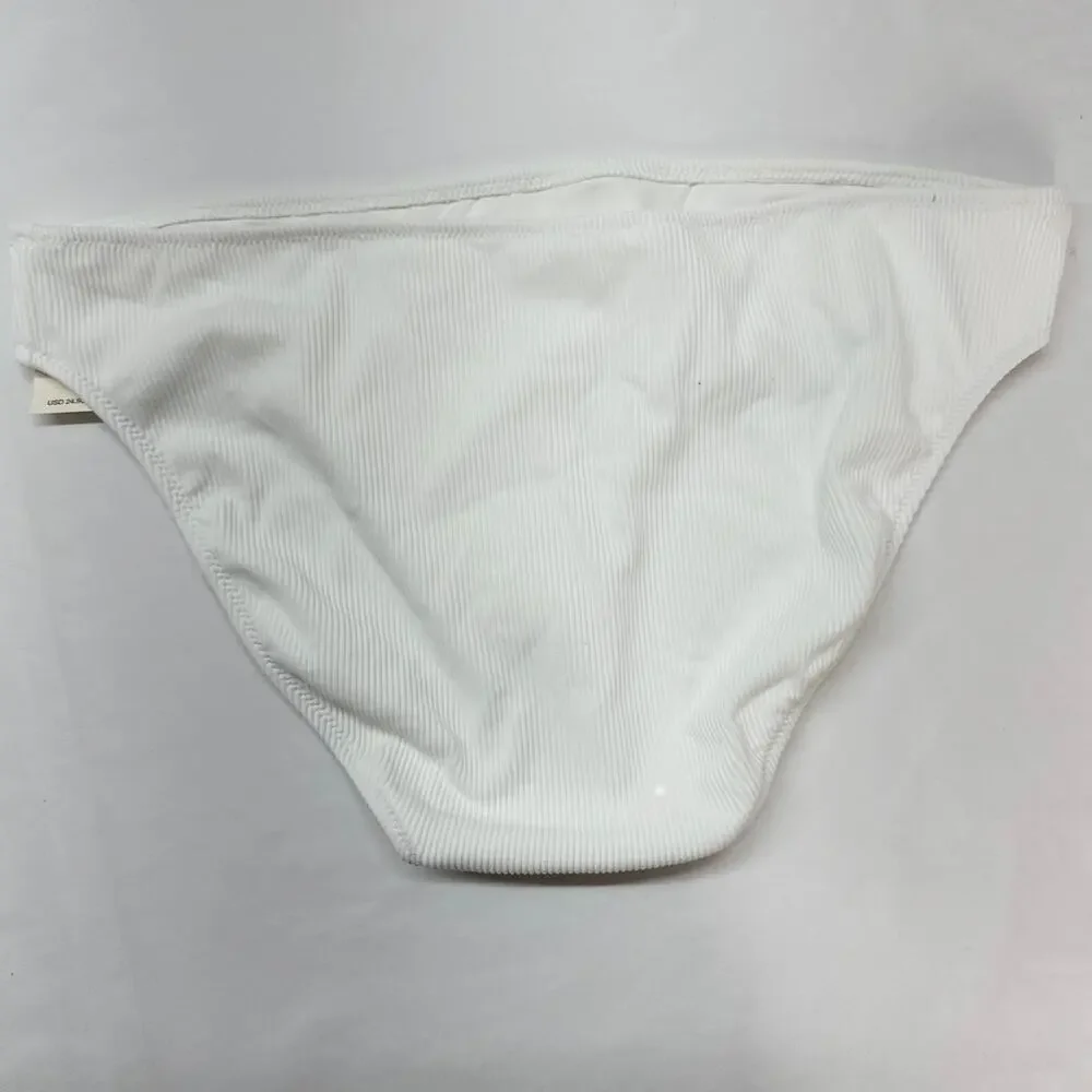 AERIE SWIMWEAR Women's Ribbed Bikini Bottom‎ Large    NWT